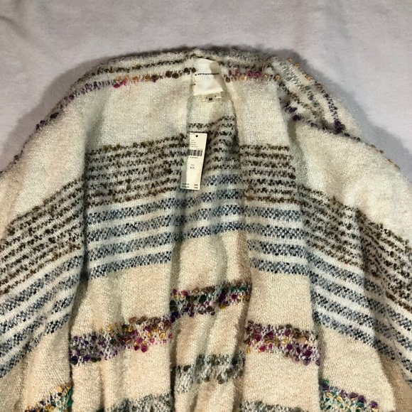 NEW Anthropologie Anthro Womens One Size Ivory Chunky Open Cardigan NWT $120 - Picture 2 of 12
